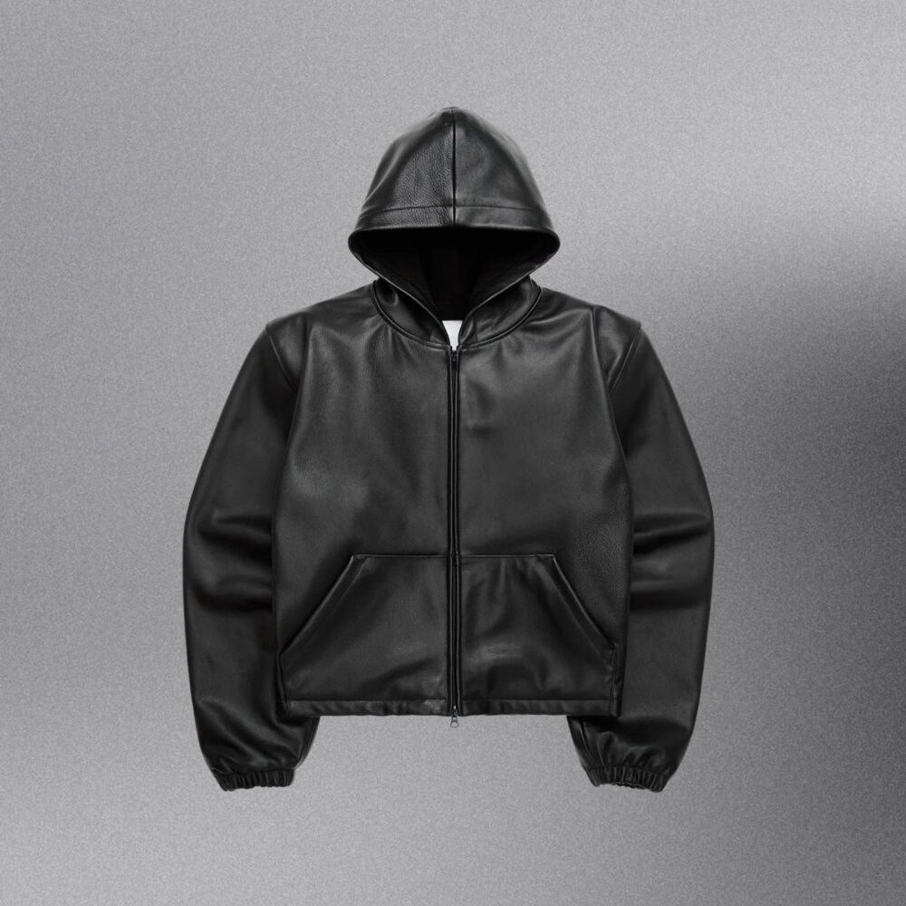 New Skylrk HB Hooded Leather Jacket